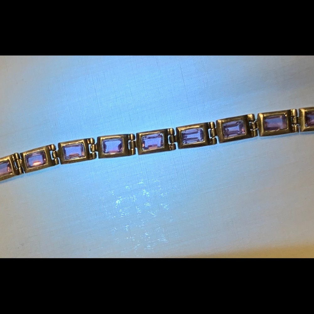 Amethyst and 925 Sterling Bracelet
